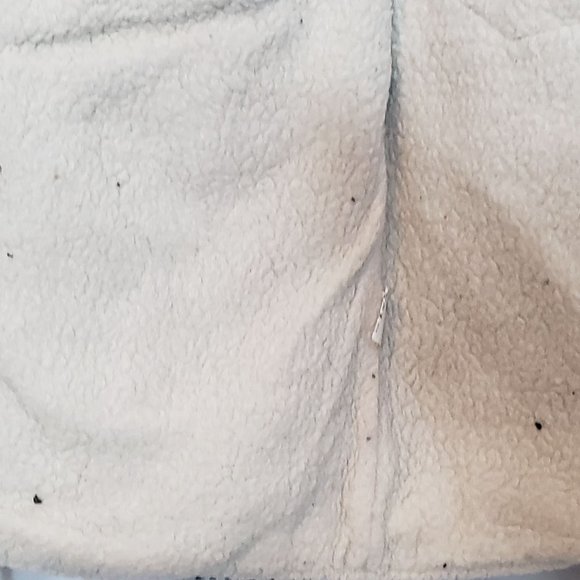 Disturbed Upcycled Denim Vest Adult Sm Faux Sherpa - Picture 8 of 8